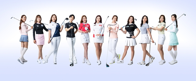 제13대 KLPGA 홍보모델 단체사진./사진=KLPGA