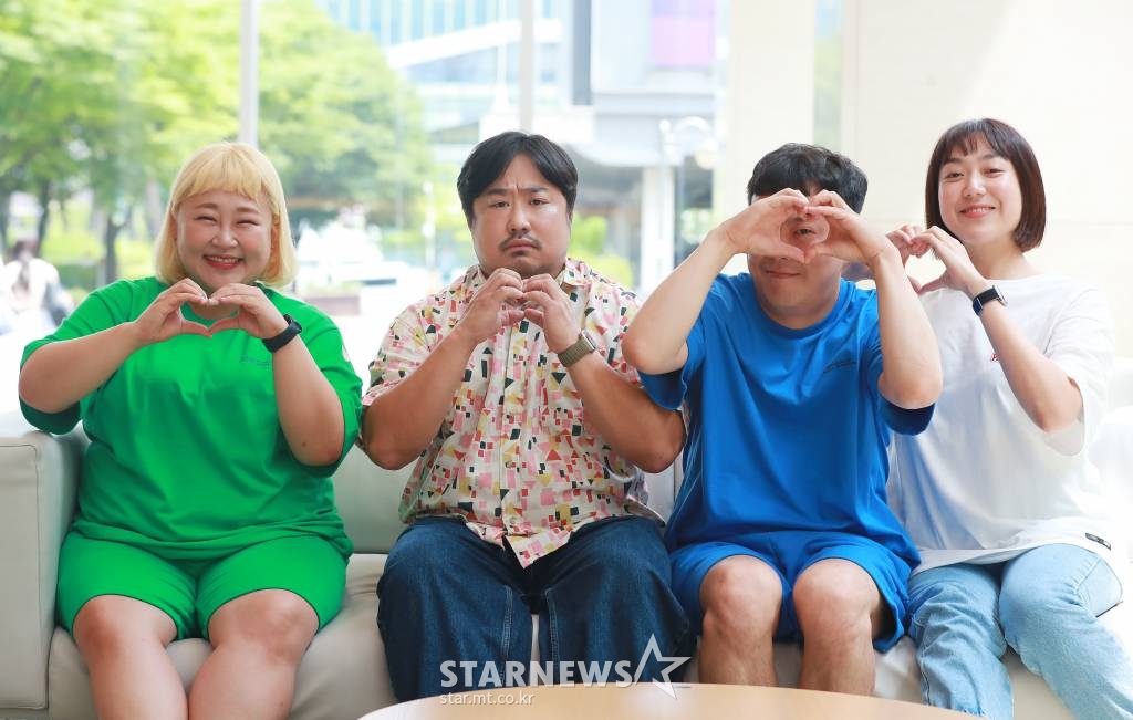 2021.07.06 코미디 빅리그 슈퍼차부부 4인 홍윤화 김민기 강재준 이은형 인터뷰 /사진=이동훈 기자 photoguy@