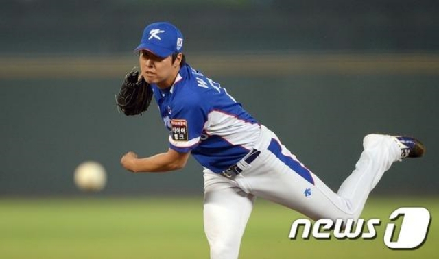 지난 2015년, WBSC(세계야구소프트볼연맹) 프리미어12 쿠바와 8강전에서 역투하는 차우찬의 모습. /사진=뉴스1