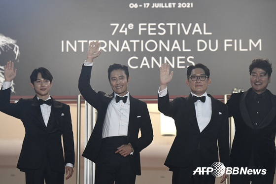 임시완, 이병헌, 한재림 감독, 송강호(왼쪽부터) /AFPBBNews=뉴스1