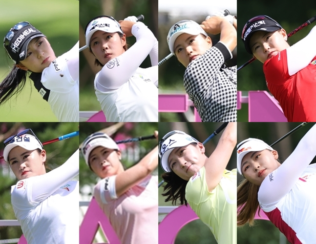 이다빈-박지영-허다빈-임희정-김지영2-김소이-정예빈-지한솔(시계방향으로)./사진=KLPGA