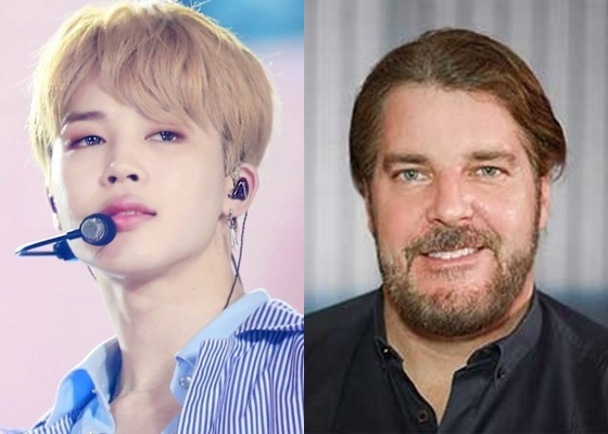 방탄소년단 지민(BTS JIMIN)과 PCRF 설립자 겸 회장 스티브 소세비(Steve Sosebee)
