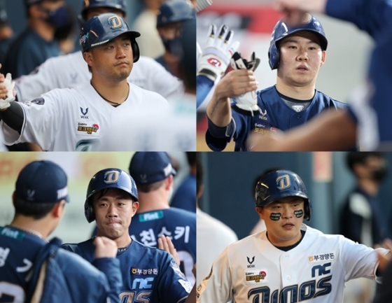 왼쪽 위부터 시계방향으로 박석민, 박민우, 권희동, 이명기. /사진=NC 다이노스