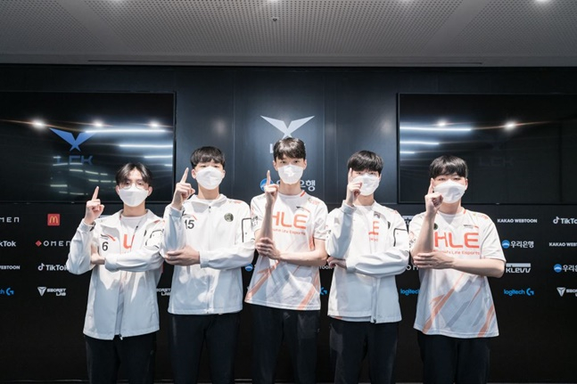 2021 롤드컵 막차를 탄 한화생명e스포츠. /사진=LCK 제공