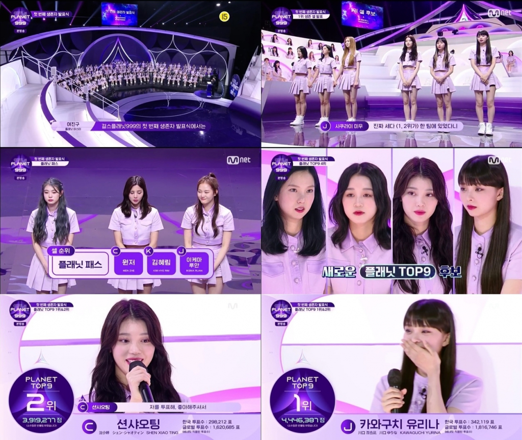 /사진=엠넷 '걸스플래닛 999' 방송 캡처