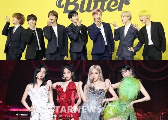 방탄소년단(위), 블랙핑크 /사진=김창현 기자, YG엔터테인먼트 제공