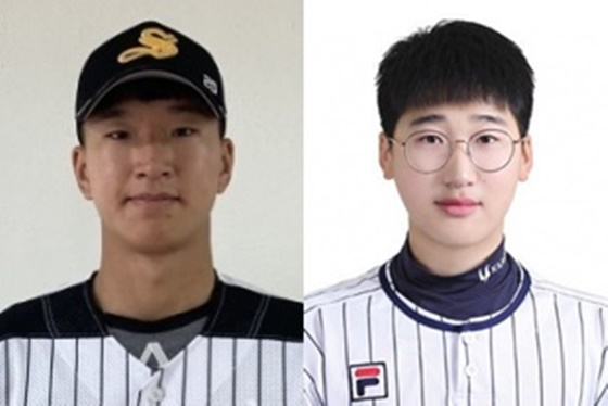 나란히 키움의 지명을 받은 주승우(왼쪽)-주승빈 형제. /사진=주승우, 유정민 서울고 감독 제공