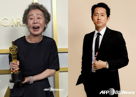 윤여정, 스티븐연 /AFPBBNews=뉴스1