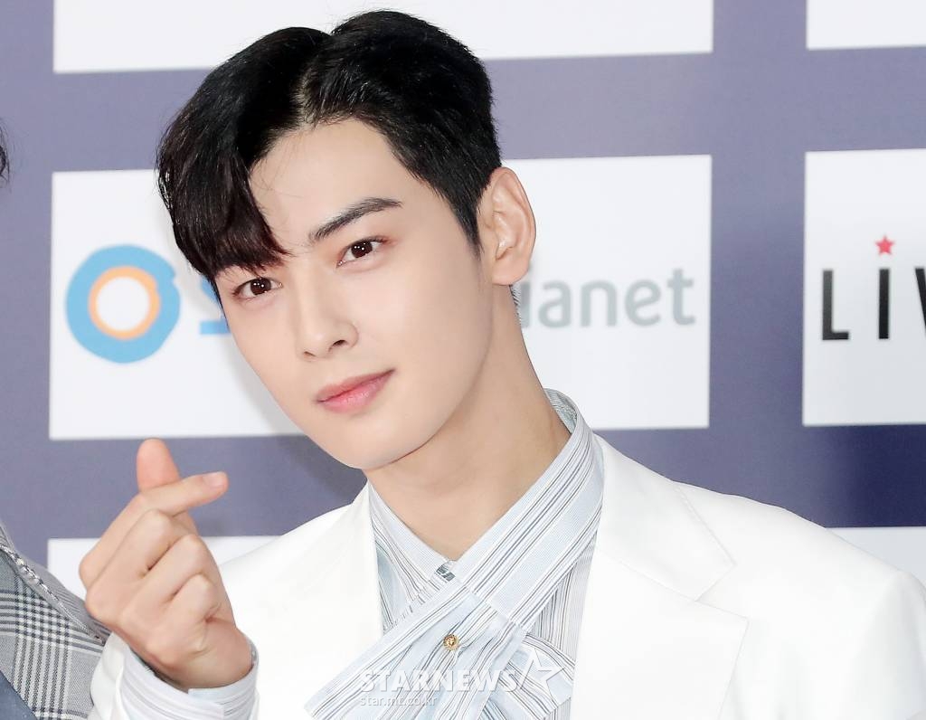 그룹 아스트로 차은우가 26일 오후 서울 마포구 성산동 서울월드컵경기장에서 진행된 '제27회 드림콘서트' 레드카펫 행사에 참석해 포즈를 취하고 있다 2021.06.26 /사진=김창현 기자 chmt@