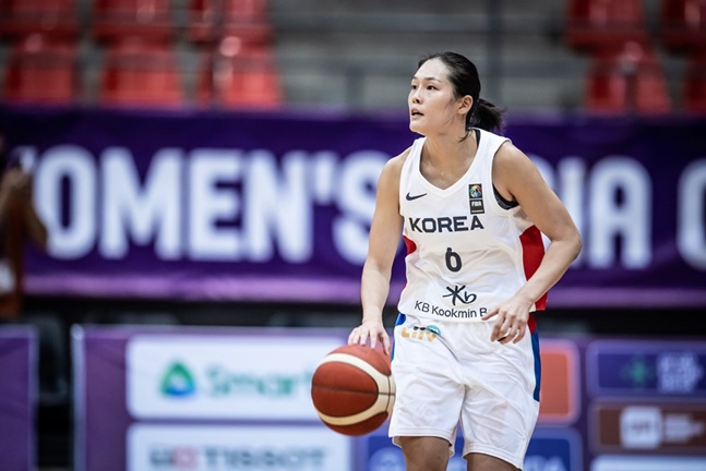 27일 FIBA 여자 아시아컵 A조 예선 1차전 뉴질랜드전에서 최다 득점을 만들며 한국의 승리를 이끈 최이샘. /사진=FIBA 제공