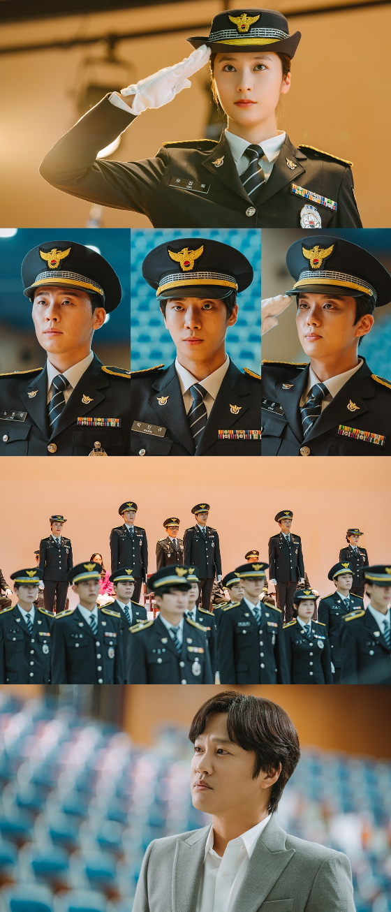 KBS 2TV 월화드라마 '경찰수업'에서 경찰대학생들의 졸업식이 이뤄진다./사진제공=로고스 필름