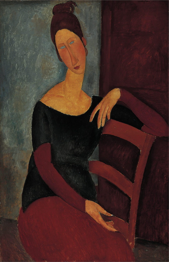 아메데오 모딜리아니(Amedeo Modigliani), '아티스트의 아내, 잔느 에뷔테른의 초상화(Portrait of the Artist's Wife - Jeanne Hebuterne)', Norton Simon Museum, Pasadena, CA, US, 1918. 사진제공= Trzesacz via Wikimedia Commons/Public Domain.