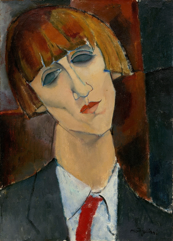 아메데오 모딜리아니(Amedeo Modigliani), '키슬링 부인의 초상(Madame Kisling)', c. 1917. 사진제공= National Gallery of Art (Washington DC) via Wikimedia Commons/Public Domain.