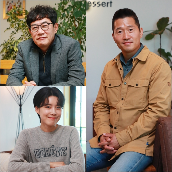 이경규(왼쪽위부터 시계방향), 강형욱, 장도연 '개는 훌륭하다' 100회 인터뷰 /사진=이동훈 기자 photoguy@