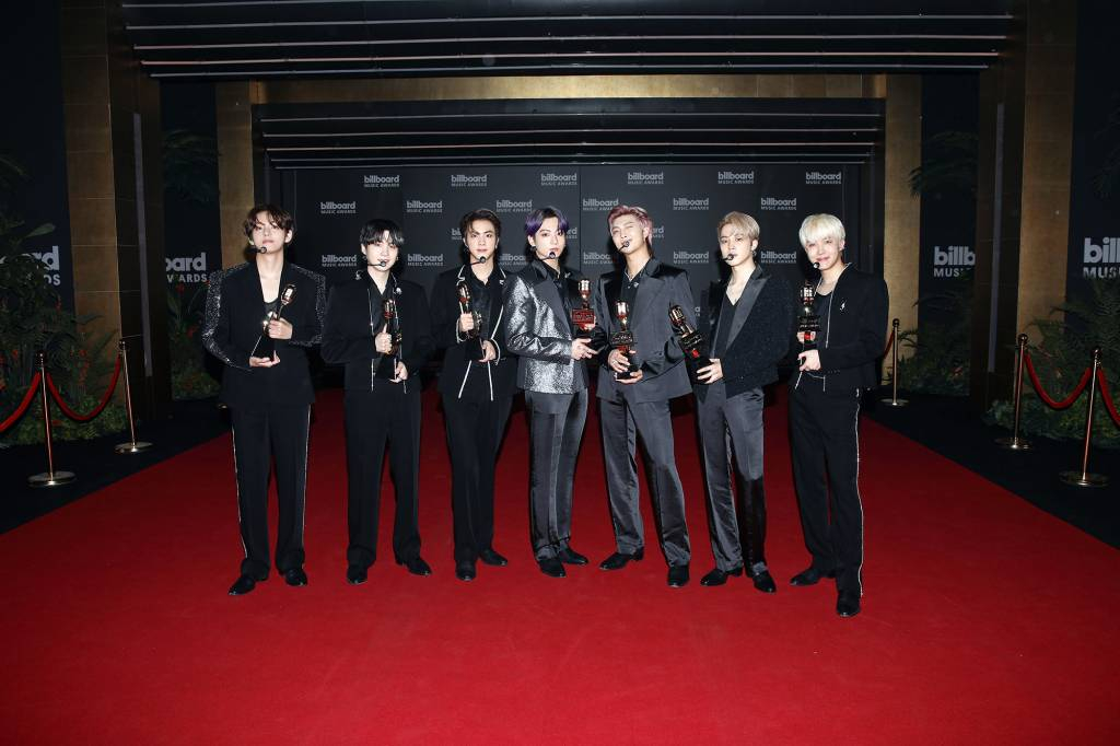 2021 빌보드뮤직어워드(BBMAs)에 참석한 방탄소년단 /사진제공=빅히트뮤직