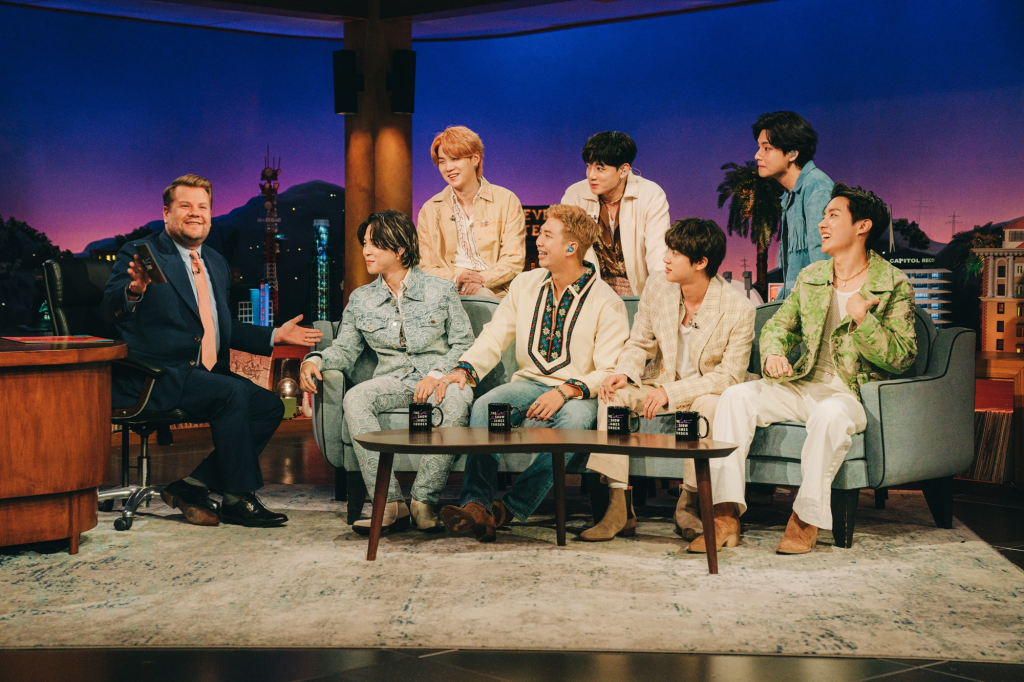 /사진=방탄소년단_미국 CBS 더 레이트 레이트 쇼 위드 제임스 코든_단체, 방탄소년단_미국 CBS 더 레이트 레이트 쇼 위드 제임스 코든_Permission to Dance : Terence Patrick / CBS