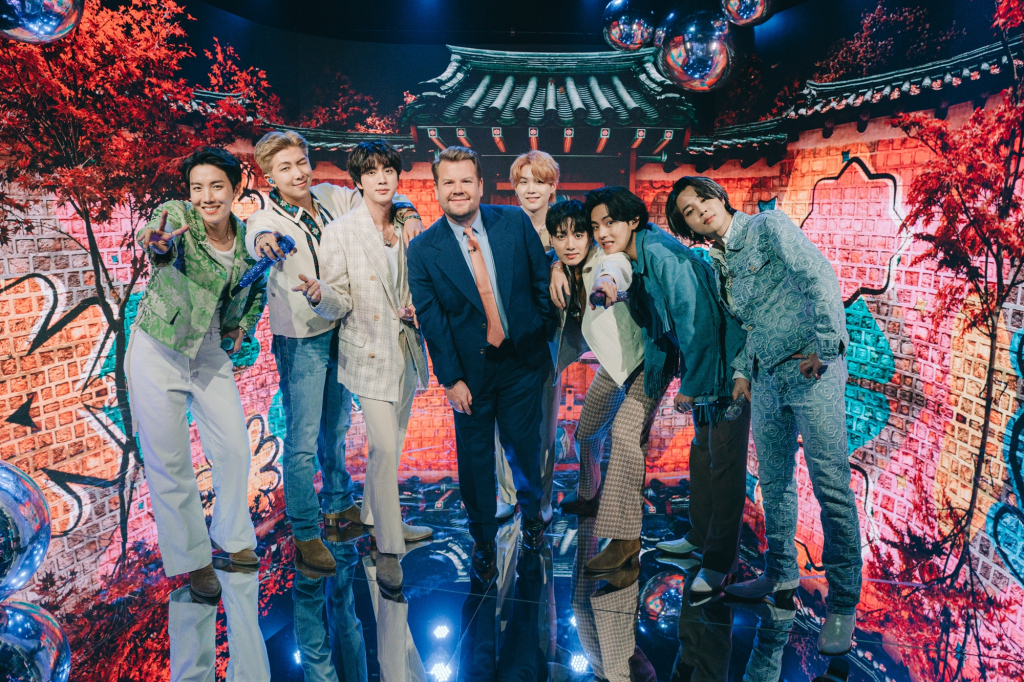 /사진=방탄소년단_미국 CBS 더 레이트 레이트 쇼 위드 제임스 코든_단체, 방탄소년단_미국 CBS 더 레이트 레이트 쇼 위드 제임스 코든_Permission to Dance : Terence Patrick / CBS