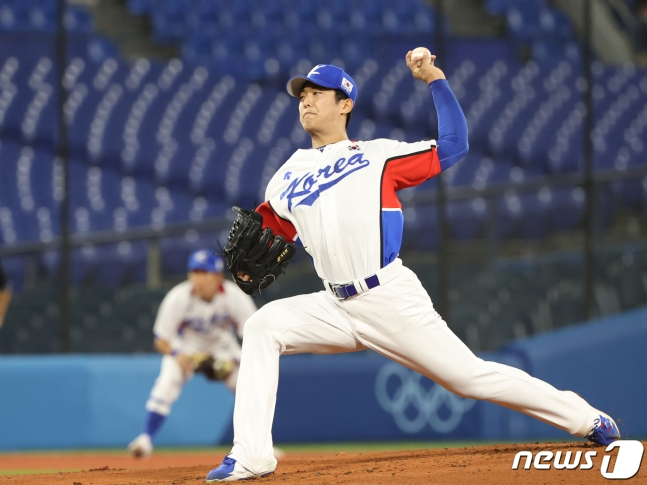2020 도쿄 올림픽에서 역투하는 이의리. /사진=뉴스1
