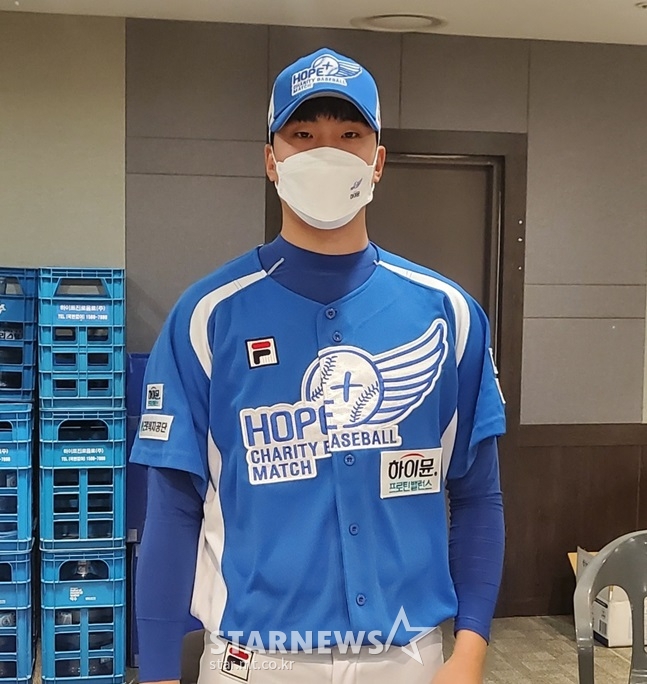 양준혁 자선야구대회에 참가한 KIA 정해영. /사진=김동영 기자