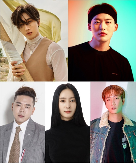 슈퍼주니어 은혁, 백구영 안무가, 김중우 음악감독, 이은영 연출가,이수빈 안무가 / 사진=신스웨이브