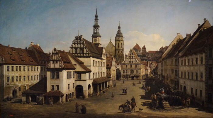 베르나르도 벨로토(Bernardo Bellotto), '피르나 장터(The Marketplace at Pirna)', c. 1764. 사진제공= NearEMPTiness via Wikimedia Commons/Public Domain.