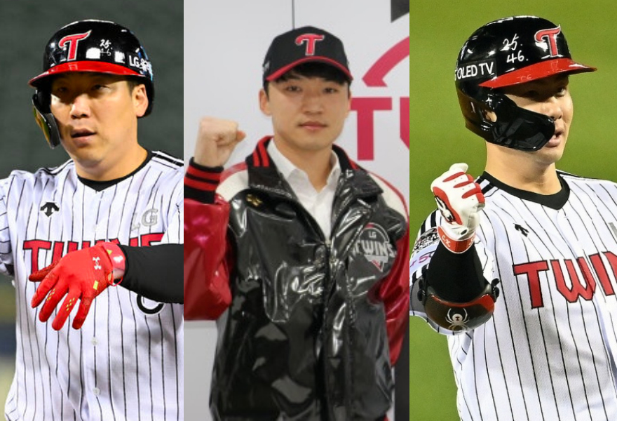 (왼쪽부터) LG 김현수, 박해민, 홍창기. /사진=OSEN
