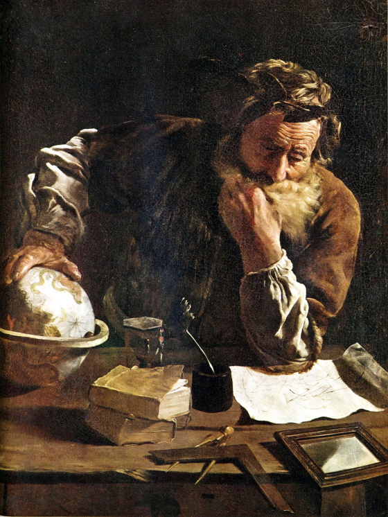 도메니코 페티(Domenico Fetti), '생각에 잠긴 아르키메데스(Archimedes Thoughtful)', Staatliche Kunstsammlungen Dresden, Germany, c. 1620. 사진제공= The Archimedes Project via Wikimedia Commons/Public Domain.