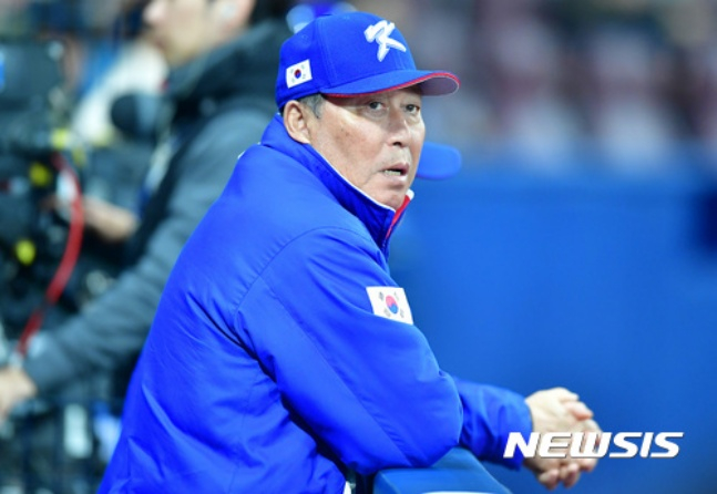 대표팀 감독 시절의 김인식 고문. /사진=뉴시스