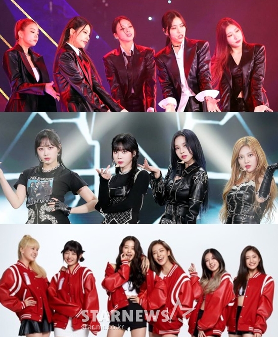 ITZY(상), 에스파(중), 아이브(하)/사진=스타뉴스, 스타쉽 엔터테인먼트