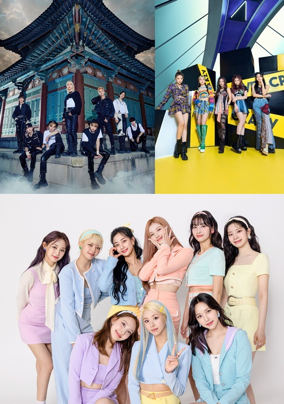 스트레이키즈, ITZY, 트와이스 /사진제공=JYP엔터테인먼트