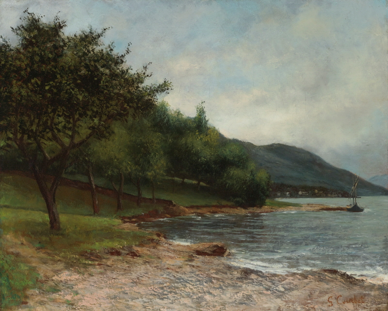 귀스타브 쿠르베(Jean Desire Gustave Courbet), '레만 호숫가(La rive du lac Leman)', ca. 1873-1877. 사진제공= Artvee/Public Domain.
