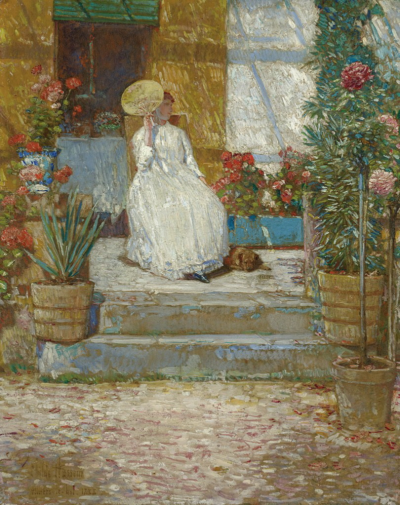 차일드 하삼(Childe Hassam), '태양 아래(In the Sun)', 1888. 사진제공= Pimbrils via Wikimedia Commons/Public Domain.