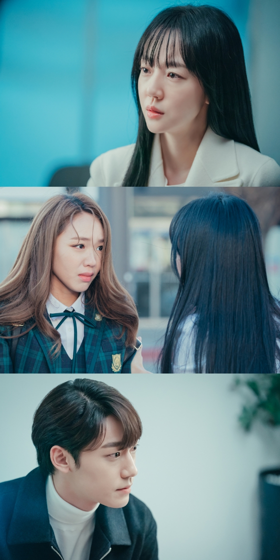 tvN 15주년 특별기획 수목드라마 '멜랑꼴리아'에서 임수정, 이도현이 신수연 사고의 비밀을 아는 김지영과 만난다./사진제공=tvN