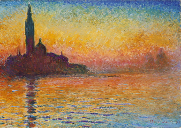 클로드 모네(Claude Monet), '황혼의 산 조르조 마조레(Saint-Georges majeur au crepuscule)', National Museum Cardiff, Cardiff, Wales, 1908-1912. 사진제공= National Museum Cardiff via Wikimedia Commons/Public Domain.