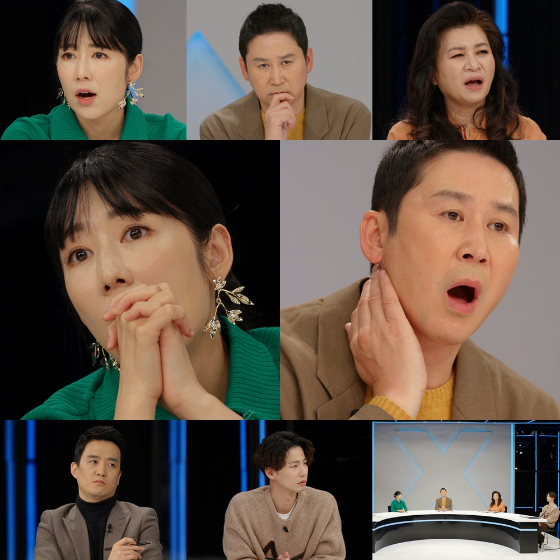 TV CHOSUN '미친.사랑.X'에 사유리가 출연해 신동엽, 오은영, 손수호와 충격적 사연을 접했다./사진제공=TV CHOSUN '미친.사랑.X'