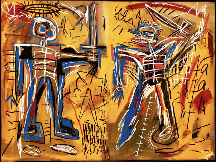 장 미셸 바스키아(Jean-Michel Basquiat), '모욕적인 오렌지(Offensive Orange, 1982)', the exhibition: Jean-Michell Basquiat, Louis Vuitton Foundation, Paris (2018-2019). 사진제공= Yann Caradec via Flickr/Creative Commons.