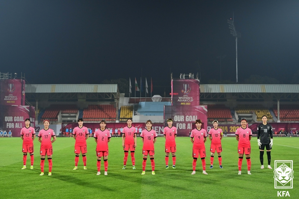 한국 여자 축구 대표팀의 베트남전 베스트11. /사진=대한축구협회 제공