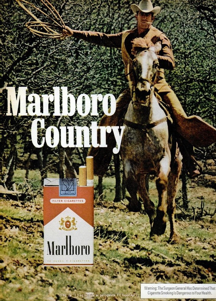 말보로(Marlboro) 담배 광고 '말보로 맨(Marlboro Man)' 시리즈 중 하나. 사진제공= Anton Raath via Flickr/Creative Commons.