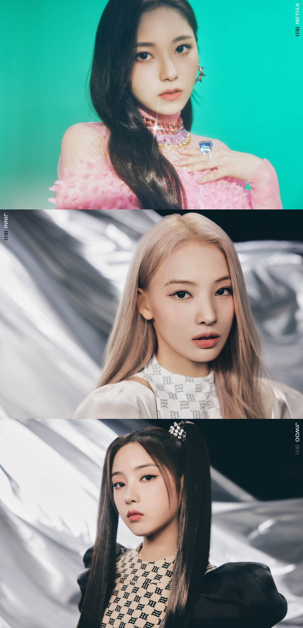 NMIXX 규진(상),지니(중),지우(하)/사진=JYP 엔터테인먼트