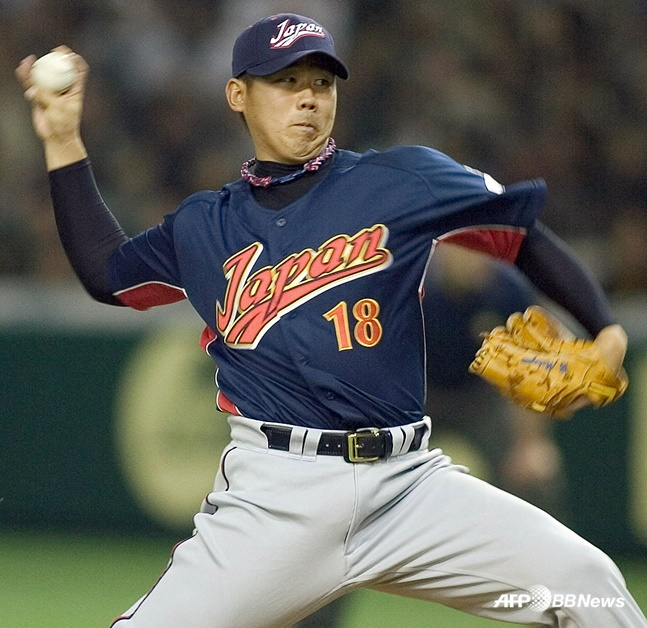 2006년 월드베이스볼클래식(WBC)에서 투구하는 마쓰자카. /AFPBBNews=뉴스1