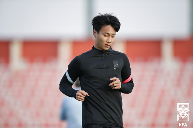 축구대표팀 미드필더 백승호. /사진=대한축구협회