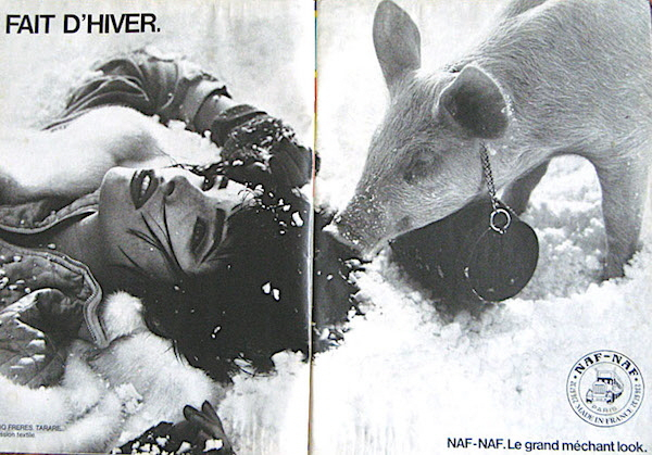 '겨울의 사건(FAIT D'HIVER)', 나프나프(NAF-NAF) 광고 사진, 1985. 사진제공= Cited in court documents.