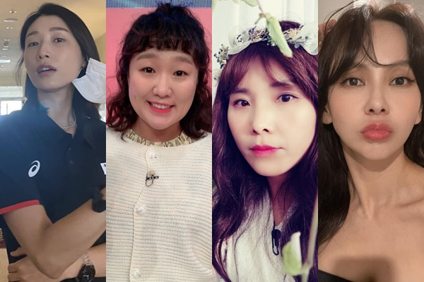 김연경, 이수지, 신봉선, 김지우 /사진=각 인스타그램