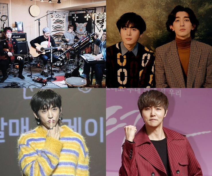 크라잉넛(왼쪽위부터 시계방향), 잔나비, 정동하, 이승윤 /사진=크라잉넛 인스타그램, 페포니뮤직, 스타뉴스