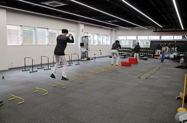 한화 이글스 서산구장 트레이닝실. /사진=한화 이글스 제공