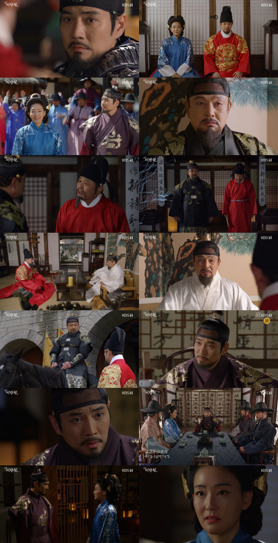 KBS 1TV 대하드라마 '태종 이방원'에서 주상욱이 조선의 실권을 장악했지만, 김영철과 대립했다./사진=KBS 1TV 대하드라마 '태종 이방원' 방송 화면 캡처