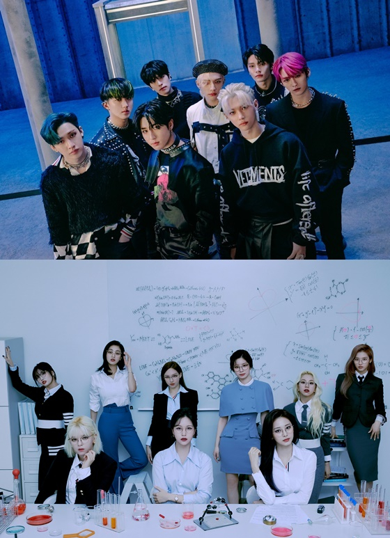 스트레이 키즈(위), 트와이스 /사진제공=JYP엔터테인먼트
