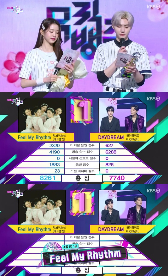 레드벨벳 1위 / 사진=KBS 2TV 뮤직뱅크