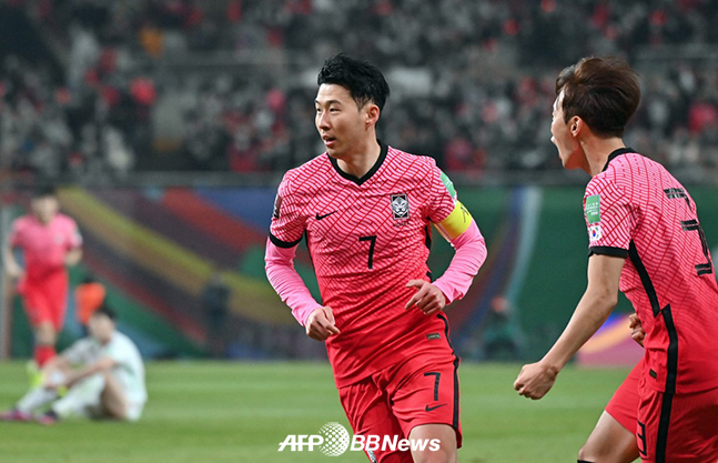 대한민국 축구 대표팀 주장 손흥민. /AFPBBNews=뉴스1