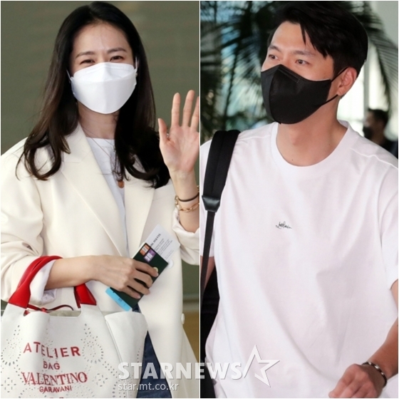 손예진(왼쪽)과 현빈 /사진=임성균 기자 tjdrbs23@